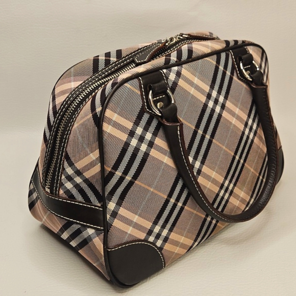 Authentic Burberry Nova Check Plaid Blue Label Handbag - Picture 6 of 15